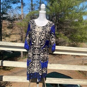 Papillon Blanc Black and Cream Patterned Fabric